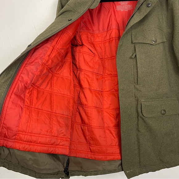 L.L.Bean Olive Green 3-In-1 Tek All Season Jacket Hooded Coat Men's Medium - Picture 7 of 15